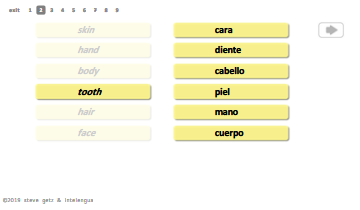 spanish vocabulary | daily routine | nouns | parts of the body | intelengua