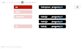 intelengua spanish verb conjugation practice app translating regular ER IR past perfect pluperfect introduction